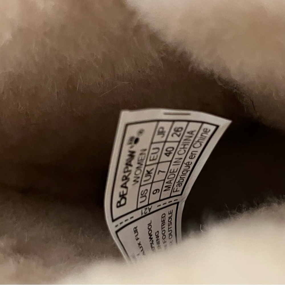 NWOB Bearpaw Eloise Stone Grey faux fur genuine suede mid calf boot size 9 - Picture 5 of 5
